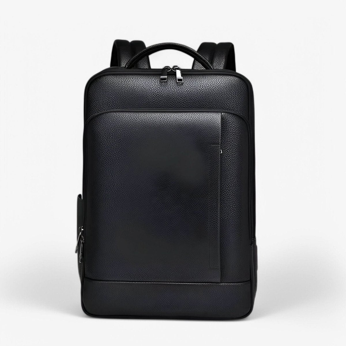 Zaino elegante in pelle con porta USB per laptop da 15.6 pollici, unisex