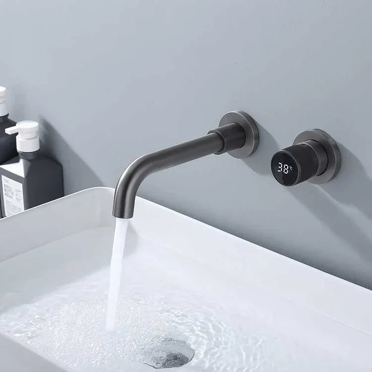 Ferond ブラックブラス デジタル表示 バスルーム用蛇口 – デュアルコントロール 冷水・温水 洗面台用蛇口