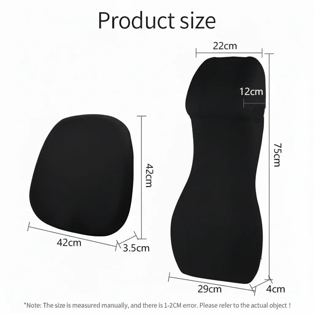 Apoio ergonómico NimbusForm em espuma viscoelástica para pescoço e zona lombar do carro, para condutores