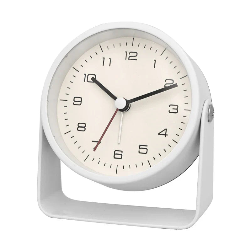 Yaratıcı Minimalist Metal Kuvars Masaüstü Alarm Saati