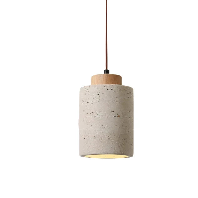 Lampada a sospensione in travertino – Pietra naturale nordica minimalista