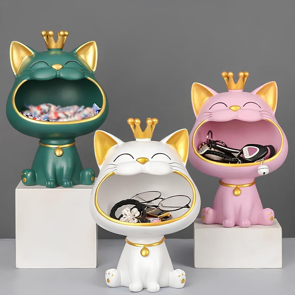Aurelia Grote Mond Kat Sleutelopbergtray Decoratief Ornament | Orntli