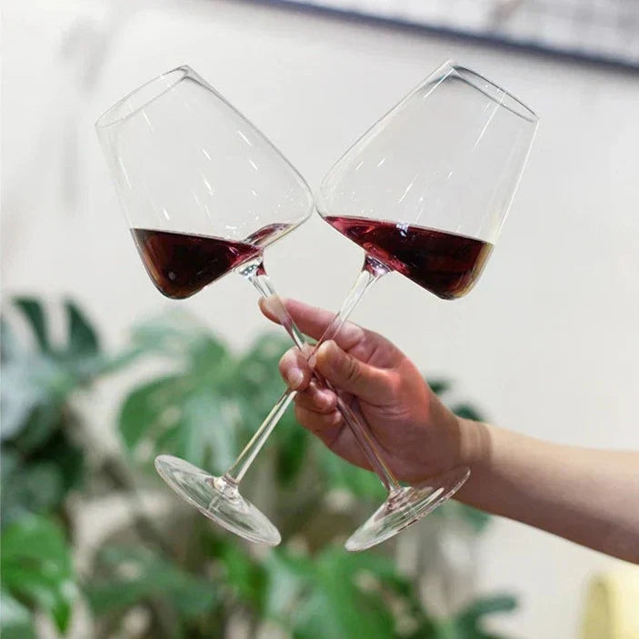 Set om 2, 4 & 6 handgjorda kristallglas för vin och champagne - 4 storlekar