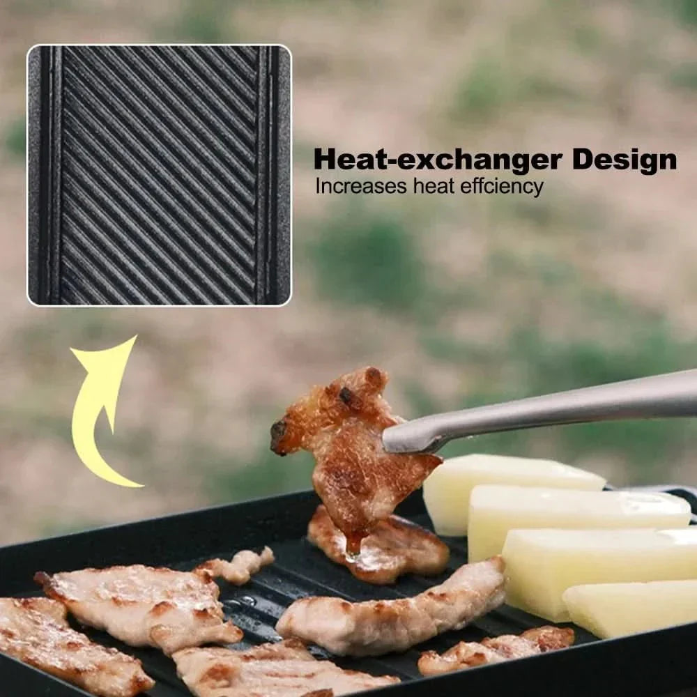 Sada grilovacích plátů TrailForge Mini z odolného hliníku pro venkovní vaření při kempování