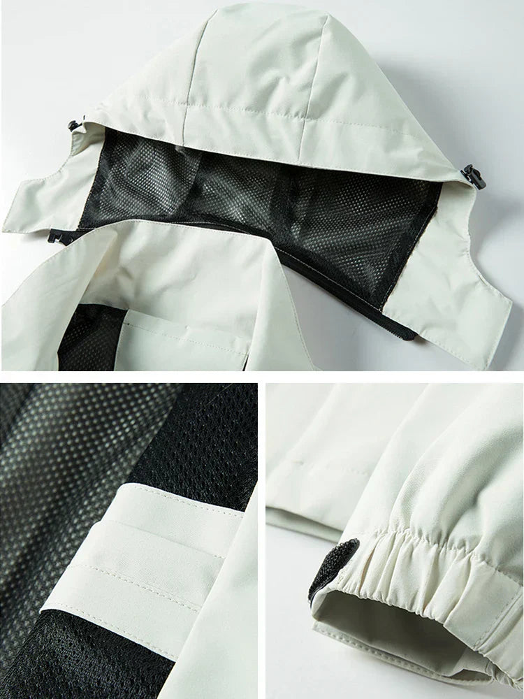جاكيت واقٍ من الرياح مقاوم للماء كاجوال لفصلي الربيع والخريف للرجال والنساء
