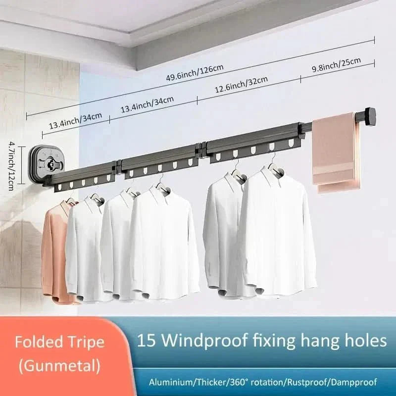 AeroFold Wall Mounted Tumble Dryer Foldable Space Saver For Small Homes