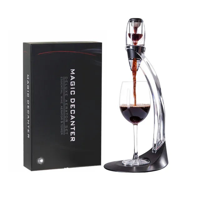 Set Aerator Wain AeroWine Dengan Penapis, Decanter, Penitis, Penyebar Berdiri