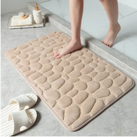Tapis de bain antidérapant à relief géométrique