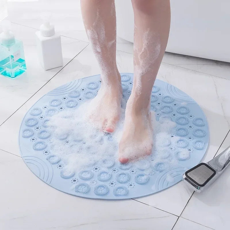 Rutschfeste Badematte mit Fußmassagekomfort und Abflussfunktion