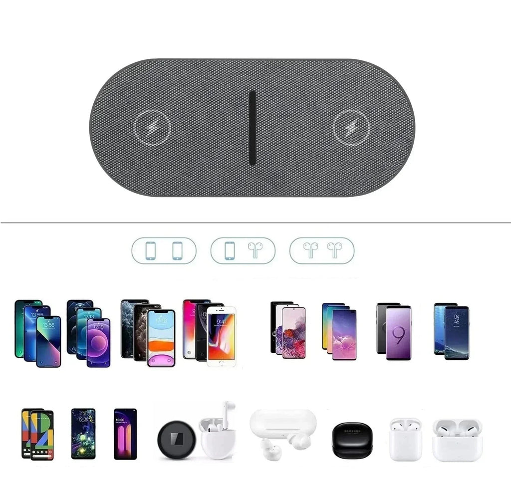 Kyvera | iPhoneとAirPods用デュアル40Wワイヤレス充電ステーション | Orntli