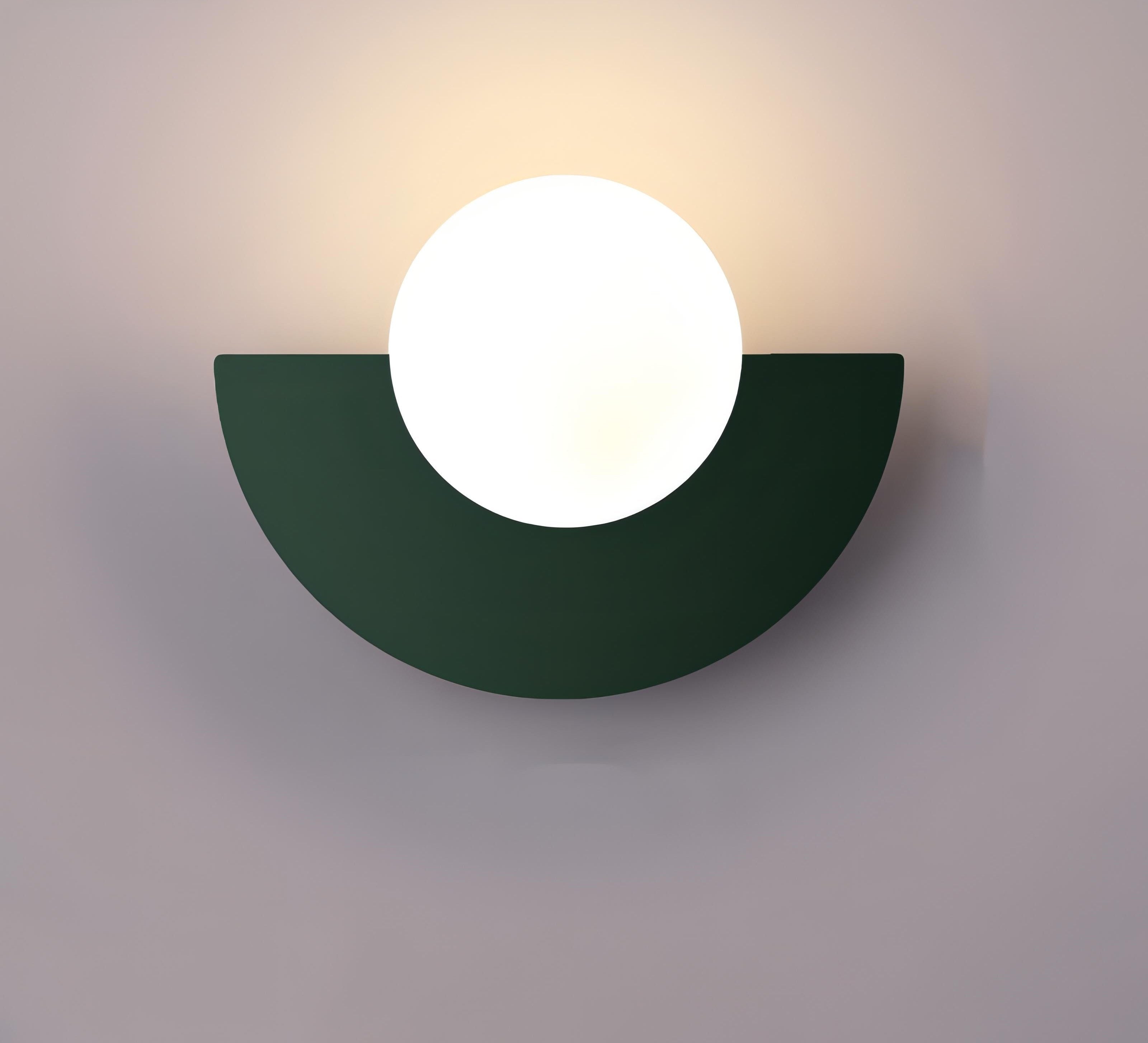 Asterra Semi Circular Wall Lamp In Six Contemporary Colors