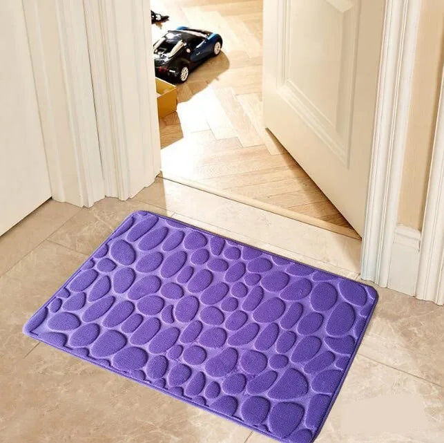 Tapis de bain antidérapant à relief géométrique