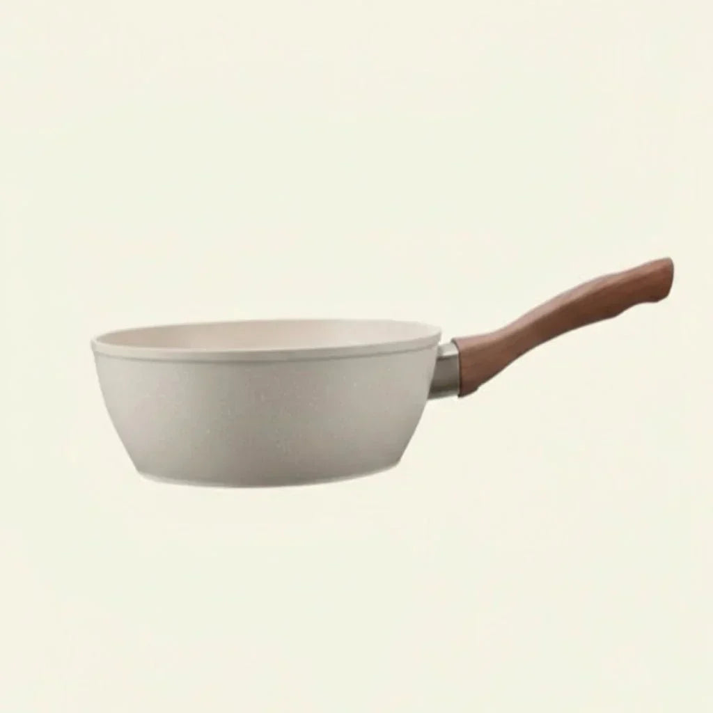 Padella antiaderente profonda TerraStone con rivestimento in pietra minerale per la cucina domestica, compatibile con piani cottura a gas e a induzione