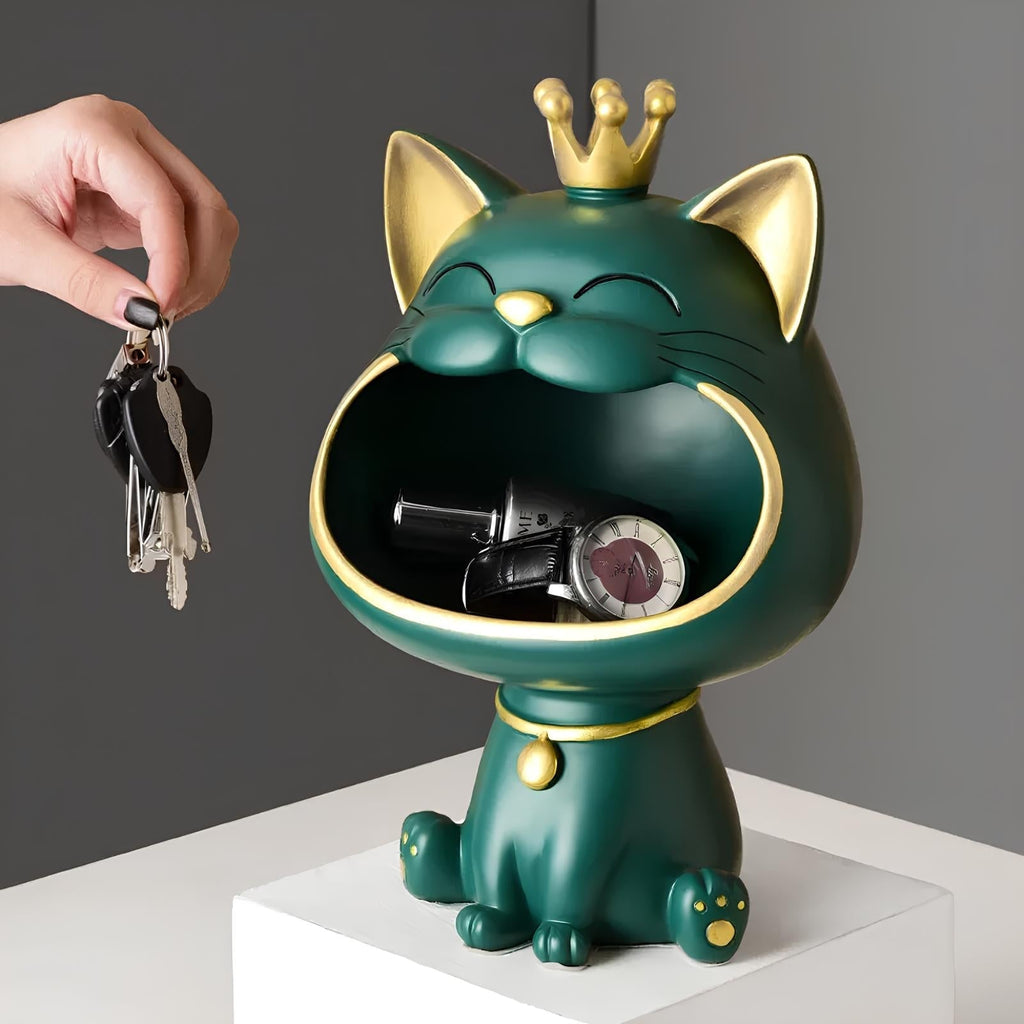 Aurelia Grote Mond Kat Sleutelopbergtray Decoratief Ornament | Orntli
