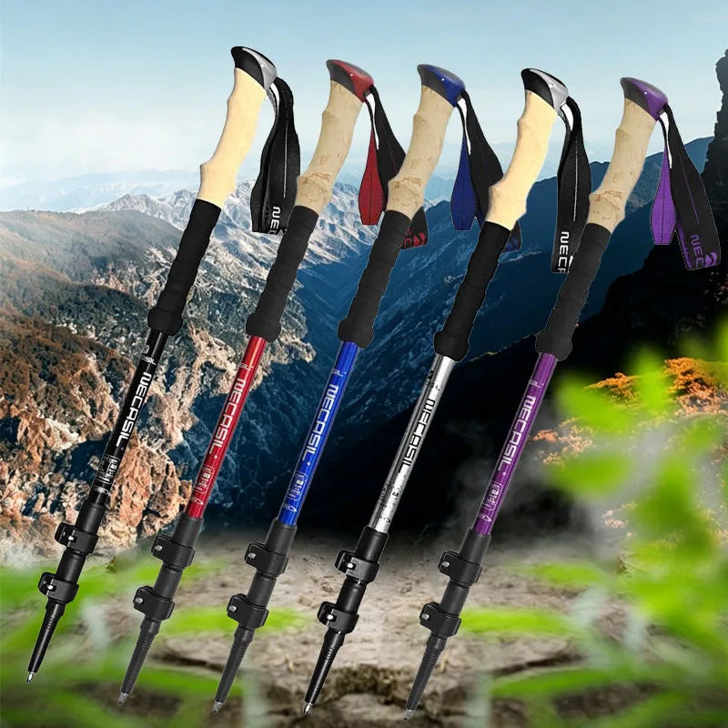 Telescopic Hiking Poles for Lightweight Outdoor Support