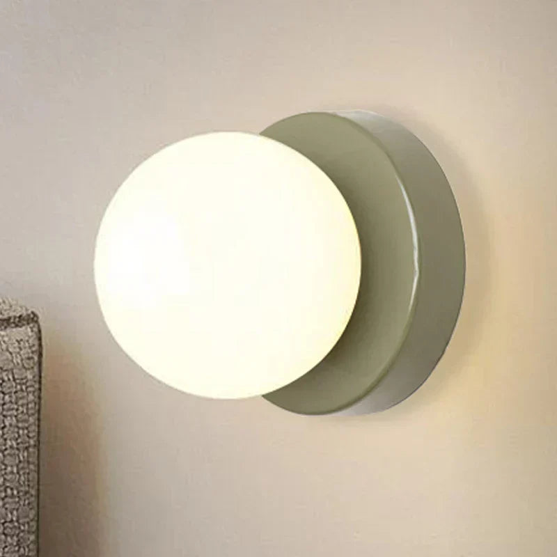 LumenHalo LED Cam Duvar Lambası Yatak Odası Koridor Merdiven Işığı İçin Sade Taban