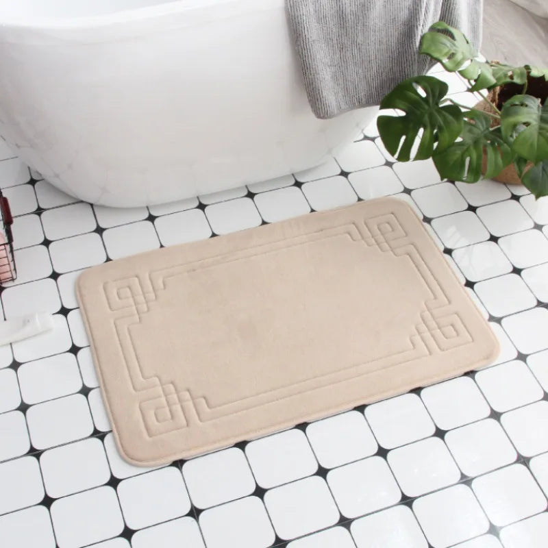 Tapis de bain antidérapant à relief géométrique