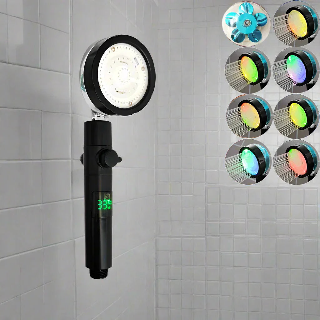 Zloog digitalni zaslon temperature tuš glava s visokim pritiskom i 5 načina rada