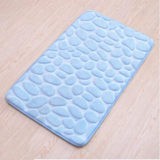 Alfombrilla de baño antideslizante con relieve de adoquines para baño