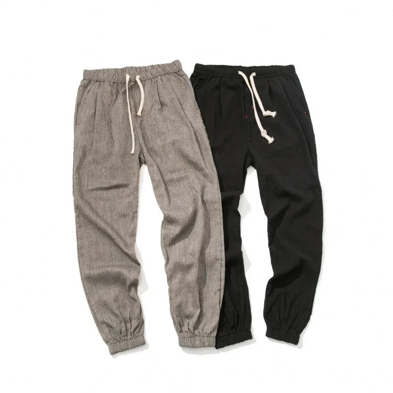 Pantaloni Harem Uomo in Cotone e Lino