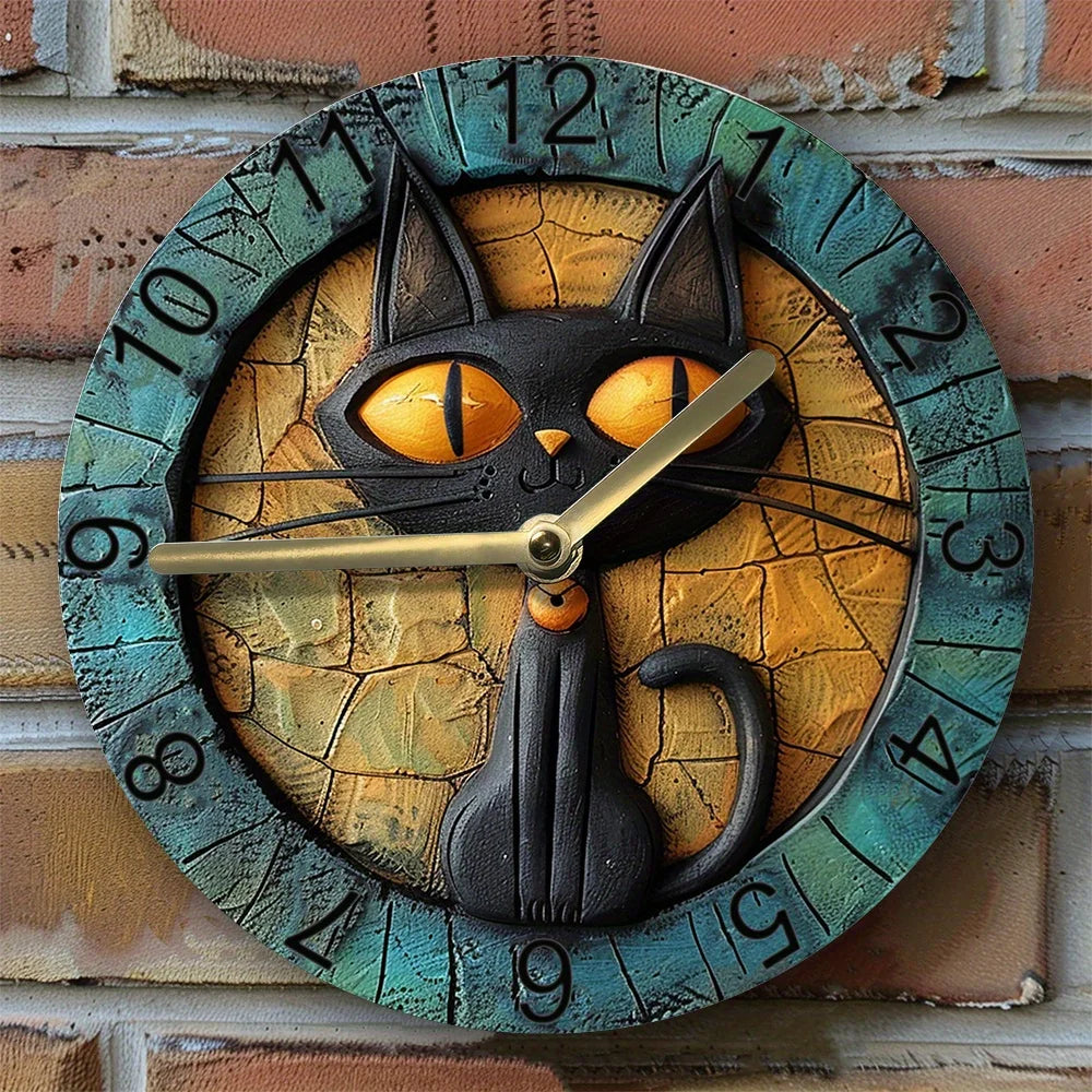 CatWhisper – Reloj de Pared Silencioso de Aluminio