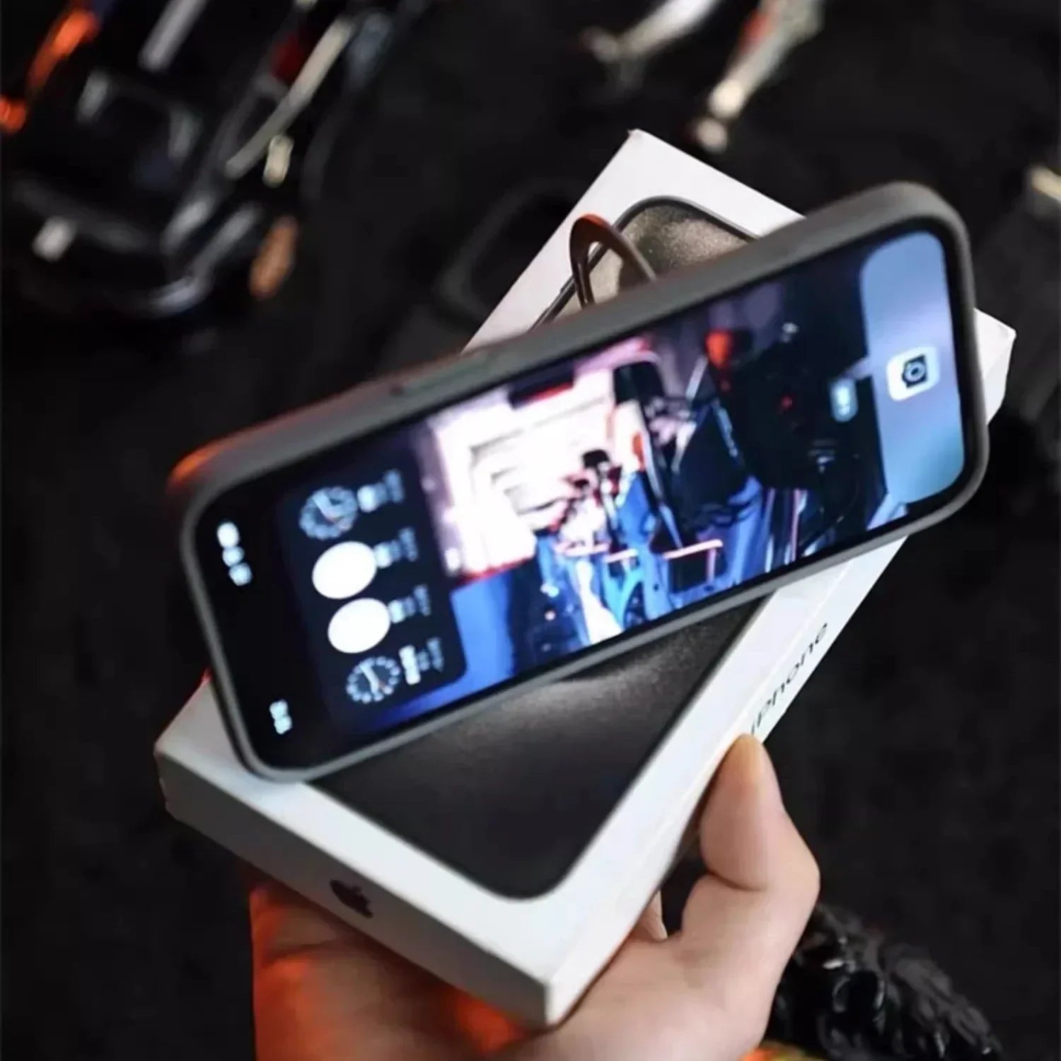 Carbon Fiber Magnetic Phone Case with Metal Stand