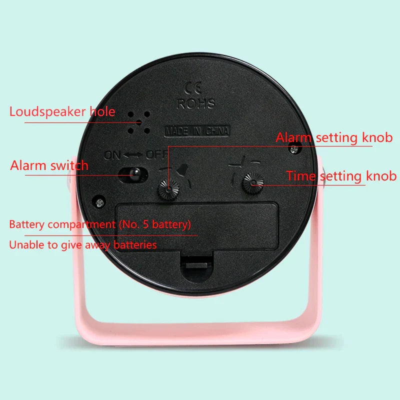 Yaratıcı Minimalist Metal Kuvars Masaüstü Alarm Saati