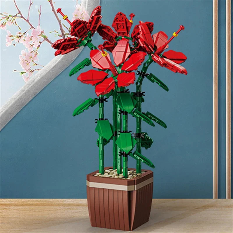 Sara kreatív Cymbidium virág építőelem cserepes növény