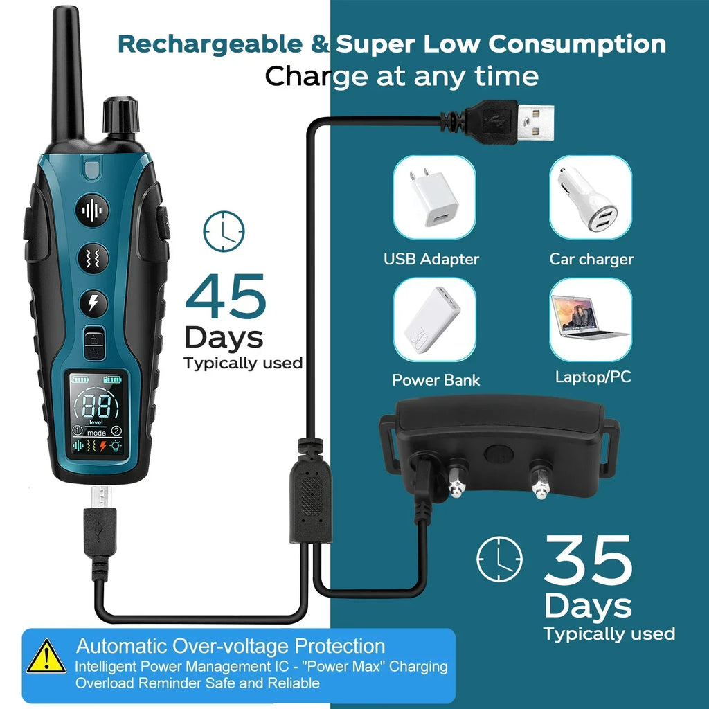 Fejlett kutyakiképző nyakörv zseblámpával