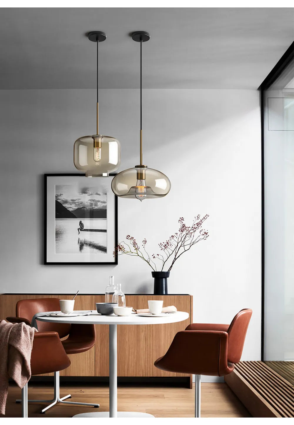 Nomada Nordic Glass LED Pendant Light for Modern Kitchens by Asterova