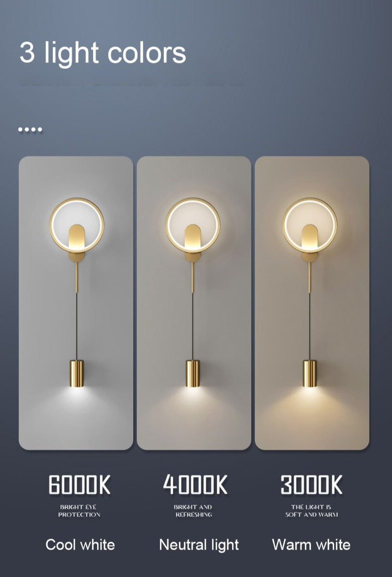 BAN ברנוון מודרני מנורת קיר זהב נורדי LED 24W