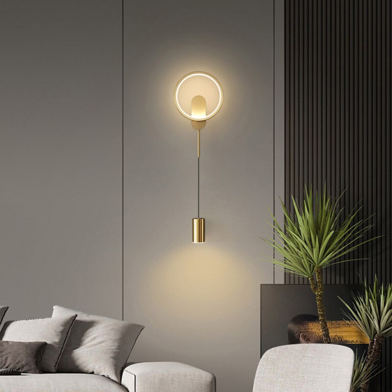 BAN ברנוון מודרני מנורת קיר זהב נורדי LED 24W