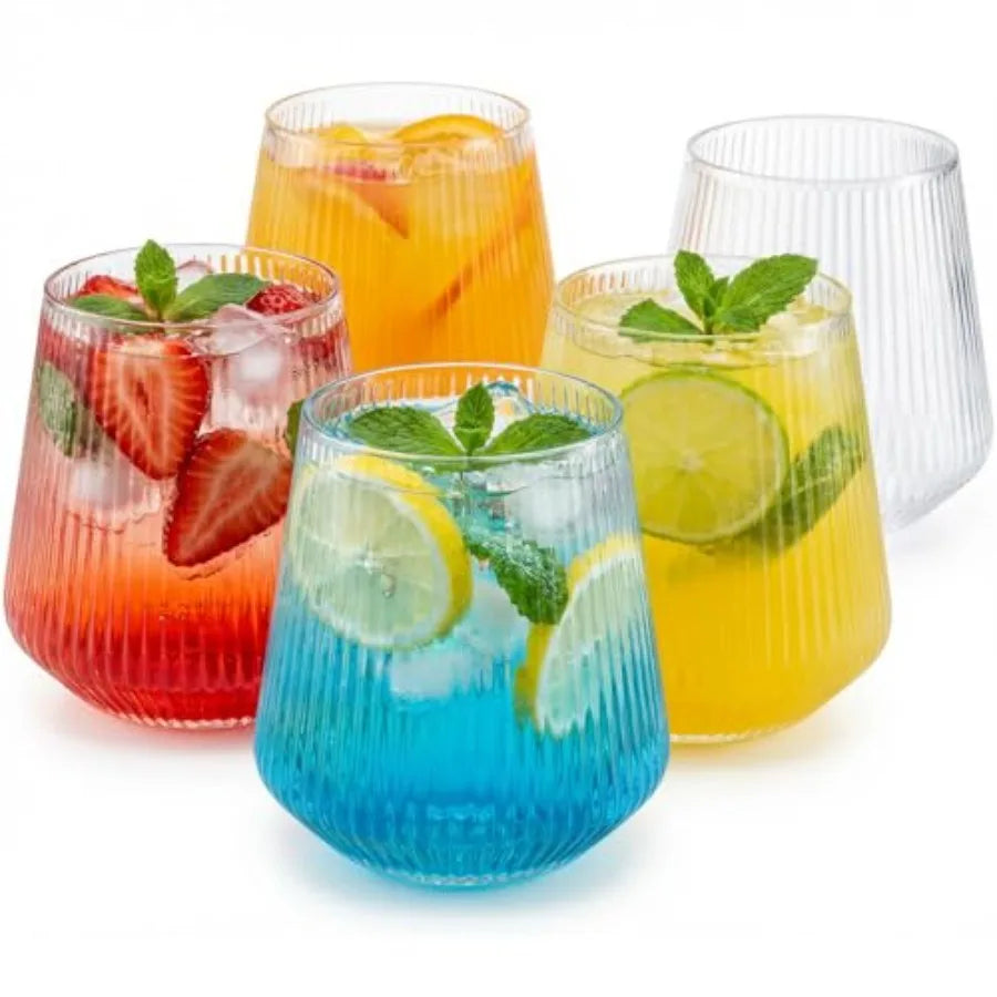 Stilleglass uten stilk - Plastglass med gullkant til festdrikke