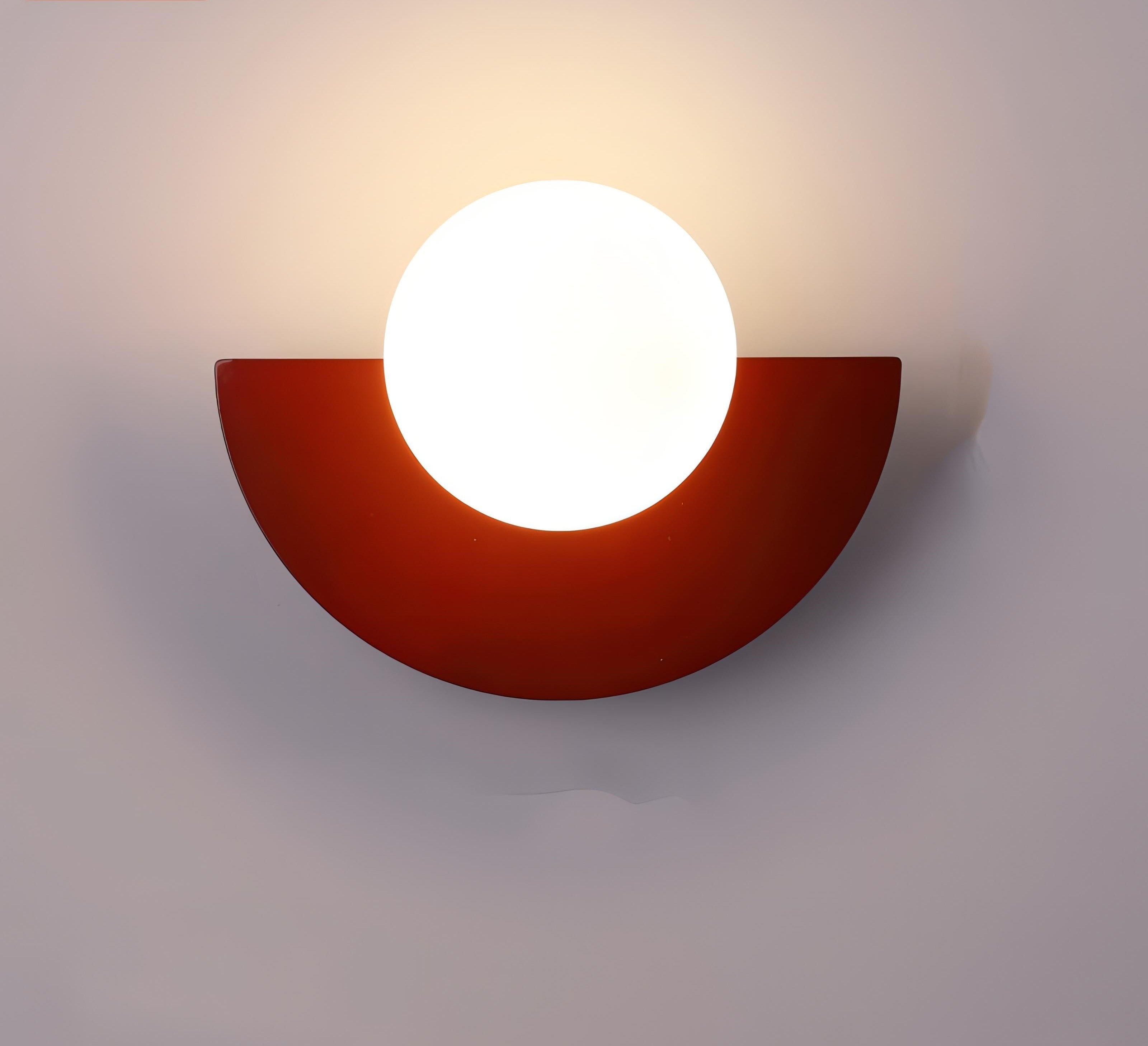 Asterra Semi Circular Wall Lamp In Six Contemporary Colors