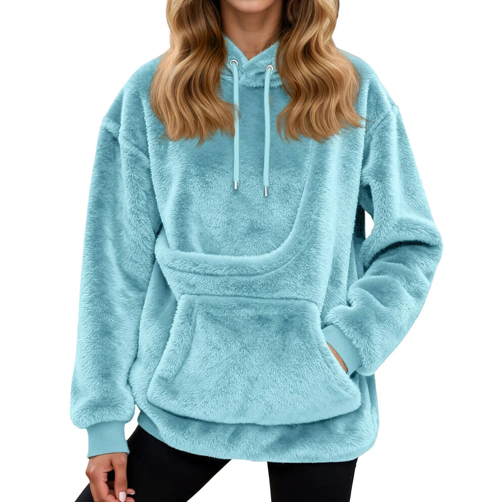 Fleece Hoodie with Front Pet Carrier Pocket