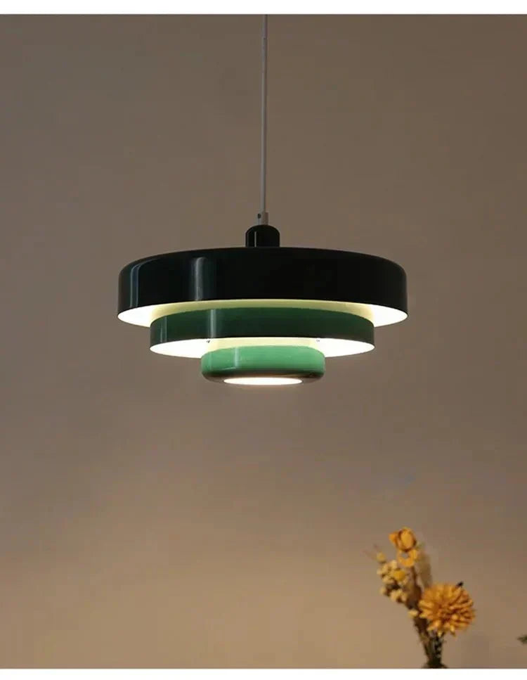 Elegancka trójpoziomowa lampa wisząca Aurelia w kolorach makaroników