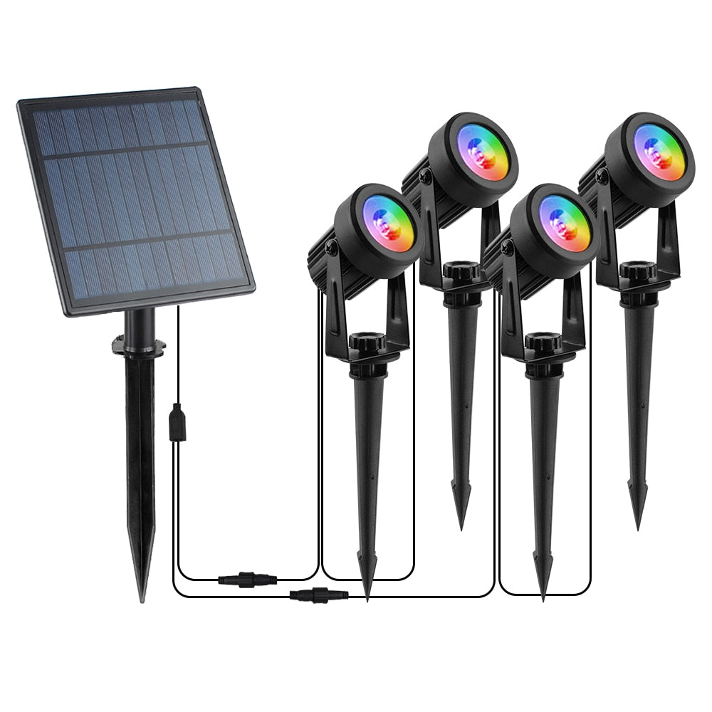 Solární reflektor vodotěsný IP65 solárně napájený LED