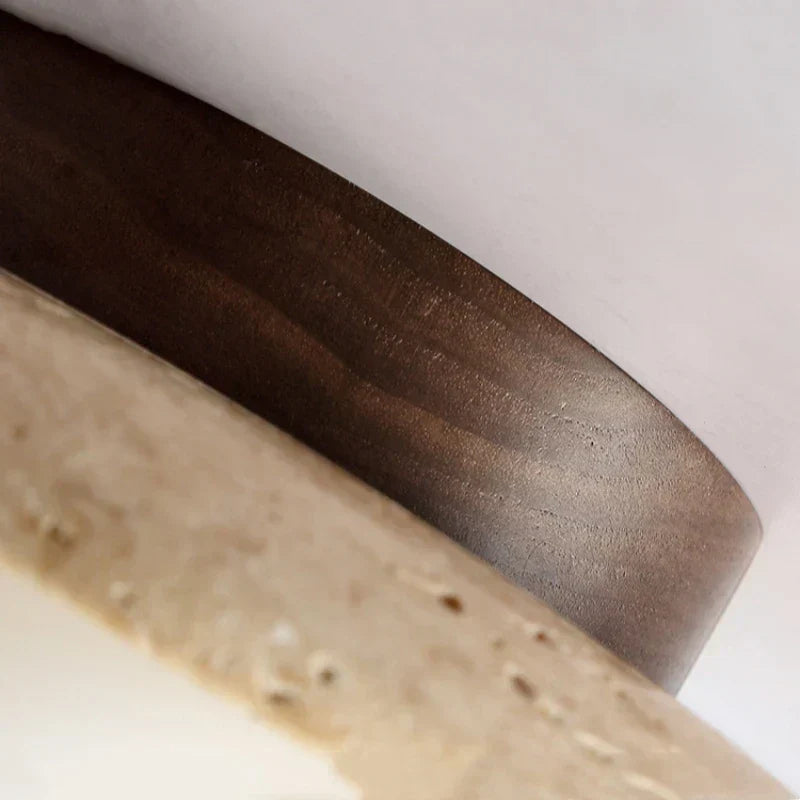 ÉclatPierre - ホールと階段用埋め込み型トラバーチンシャンデリア