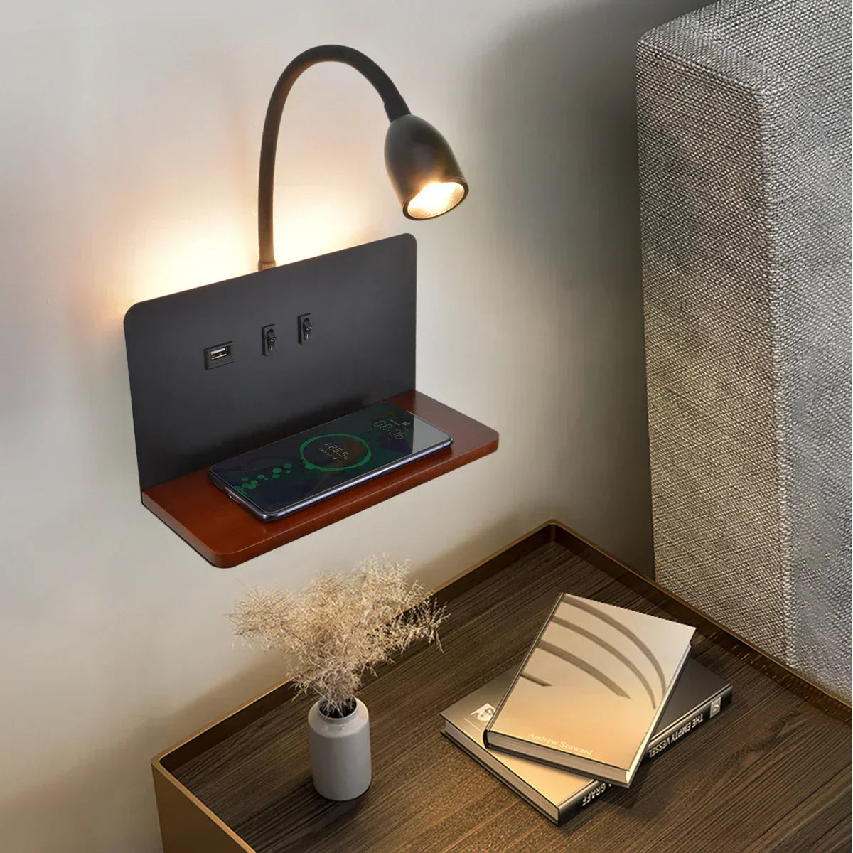 LuminaFlex - Wielofunkcyjna lampa ścienna LED | Lampka nocna