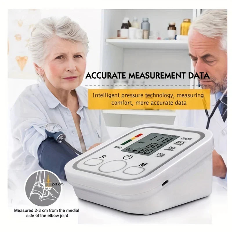 Monitor de Presión Arterial - Tonometría Automática de Brazo Superior | Medidor Digital de Presión Arterial Esfigmomanómetro