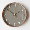 TimberGlow – Reloj de pared de lujo hecho de madera y vidrio con diseño minimalista para un aspecto atemporal