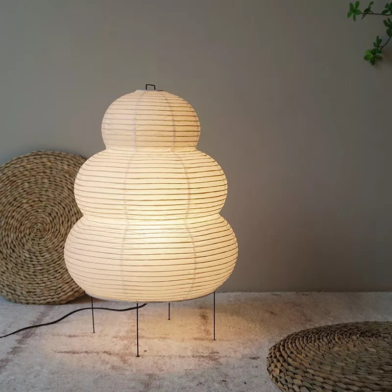 Lámpara de pie trípode japonesa Wabi-sabi