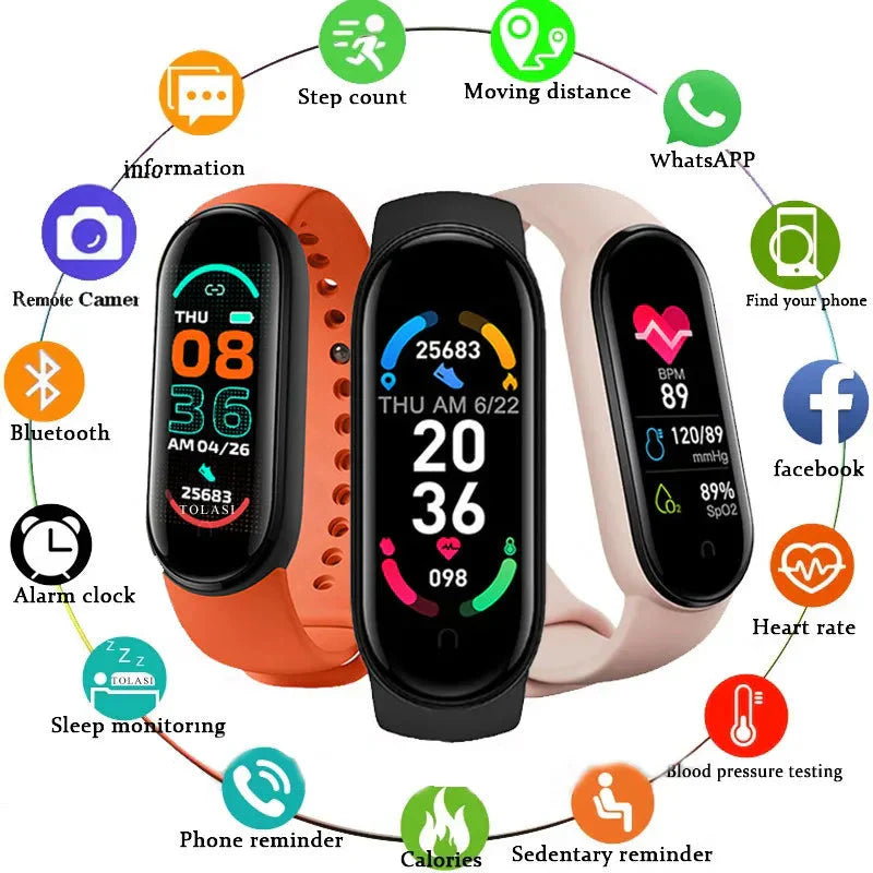 Waterproof Fitness Smartwatch for Sports & Wellness