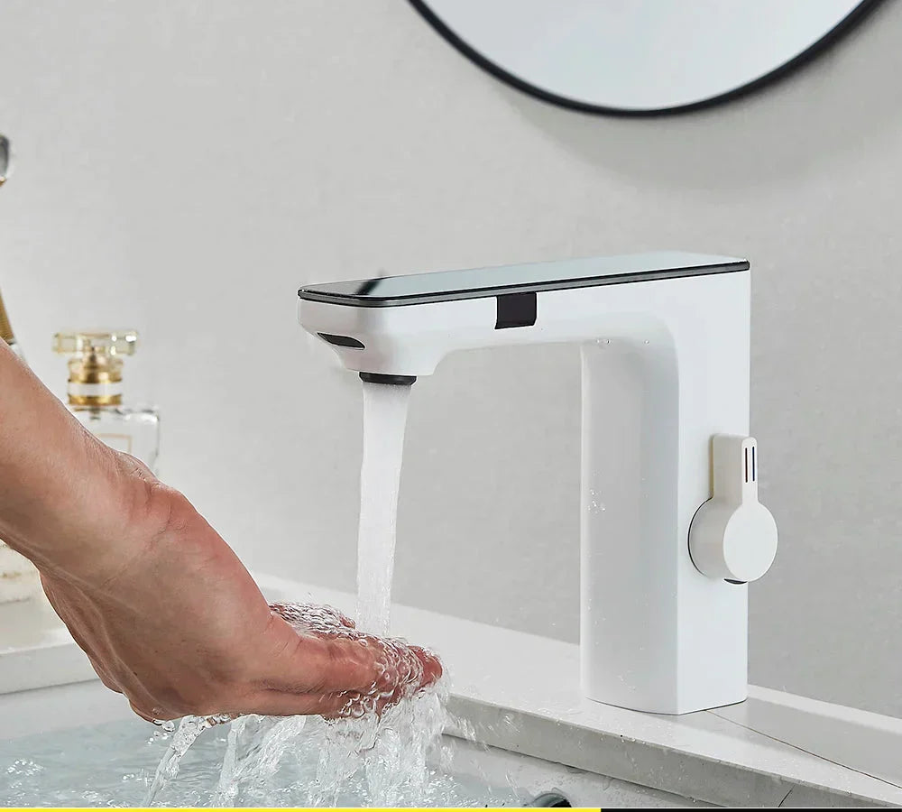 Winnie Paip Bilik Mandi Sensor Pintar Dua – Pencampur Air Panas & Sejuk Pemasangan Dek