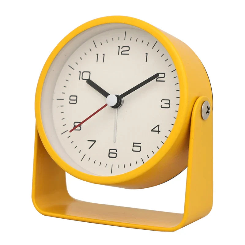 Yaratıcı Minimalist Metal Kuvars Masaüstü Alarm Saati