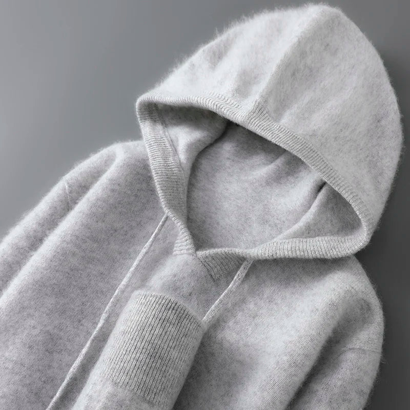 סוודר גברים מצמר וקאשמיר סריג רך וחמים סריג פולוור לשטיפה ביד בלבד