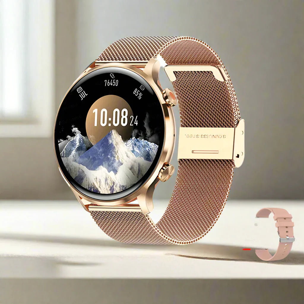 Lynx AMOLED Smartklocka – HD-skärm, Bluetooth-samtal, Fitness Tracker, IP68 Vattentät