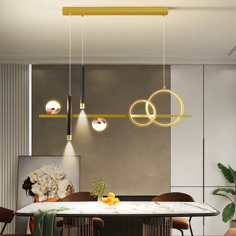 Lampu Gantung LED Minimalis Moden Komnab dengan Kawalan Jauh Sorotan