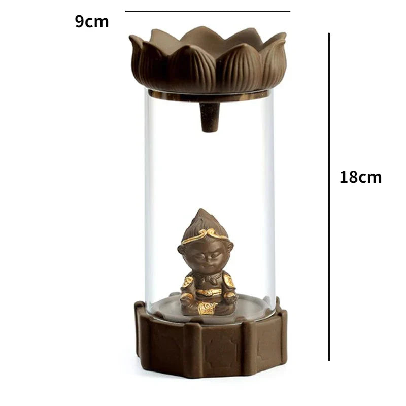Quemador de incienso con cascada Zen Serenity para meditación