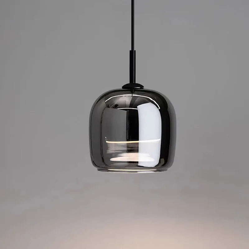Lustre de Vidro Nova com Luz LED Suspenso Luxo Moderno